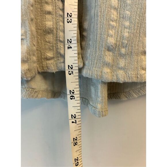 FREE PEOPLE Carter Dobby Embroidered Shirt in Waterfall Green Sz M Boho preppy - Picture 8 of 8